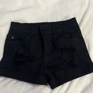black shorts